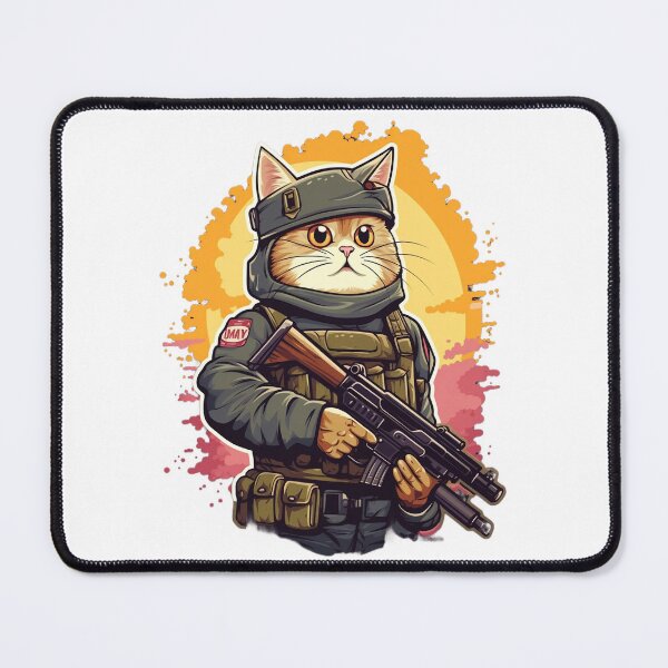 Item preview, I Saw That Jesus - Humorous Cat & Military Meme Artwork designed and sold by geodedebit.