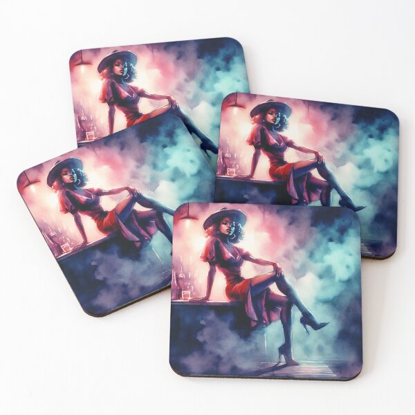 Item preview, Girl in Red Dress on the Bar [Neo Noir] designed and sold by RESToRAPTOR.