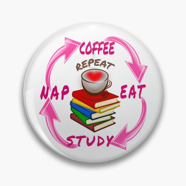 Item preview, Eat Study Nap Coffee and Repeat. Student life fun art.  designed and sold by Verle-art.