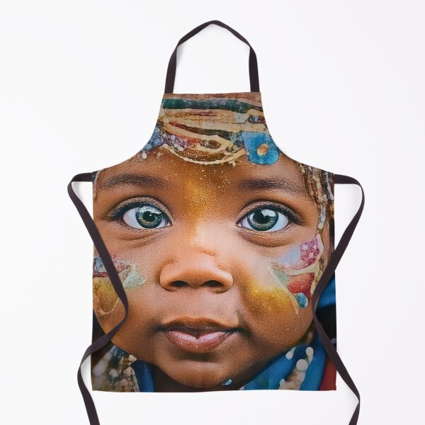 Item preview, Serene Child with Earthy Tribal Marks designed and sold by TchelArt.