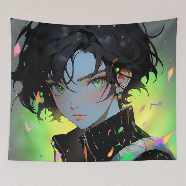 Item preview, Vibrant Futuristic Aesthetic Anime Girl designed and sold by bubblegoth.