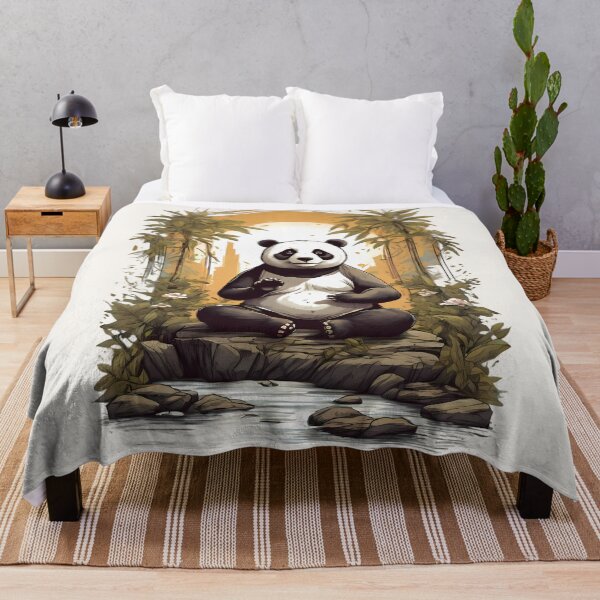 Item preview, Panda Meditating By A River designed and sold by BajanTees.