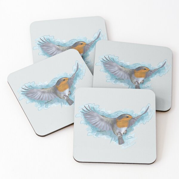 Item preview, Robin bird flying Watercolor designed and sold by studioss76.