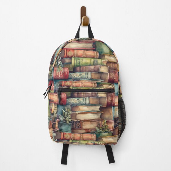 Item preview, Pile of old books pattern in watercolors - fantasy reader designed and sold by Fantasy Cache.