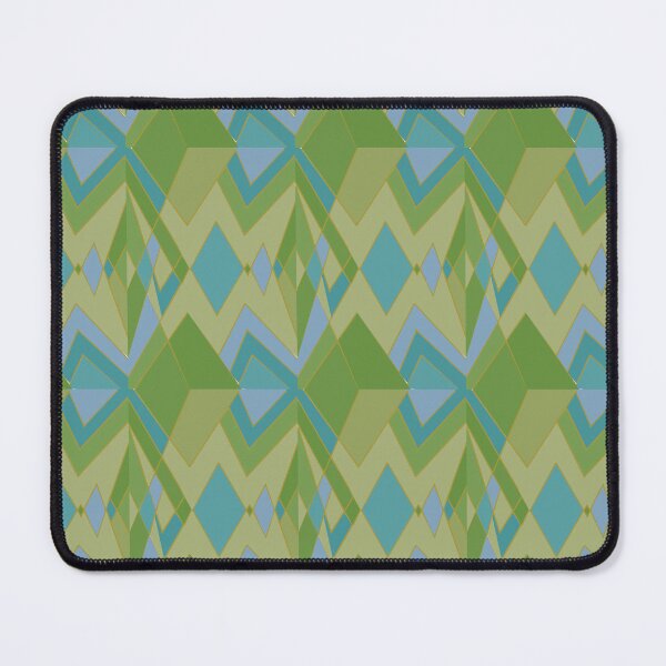 Item preview, Geometric Green Blue Triangles designed and sold by Ldydesign.
