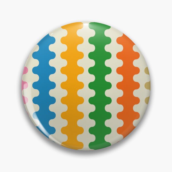 Item preview, Colorful Ogee A-Go-Go Retro Pop Abstract Multicolor Wavy Stripe Pattern designed and sold by kierkegaard.