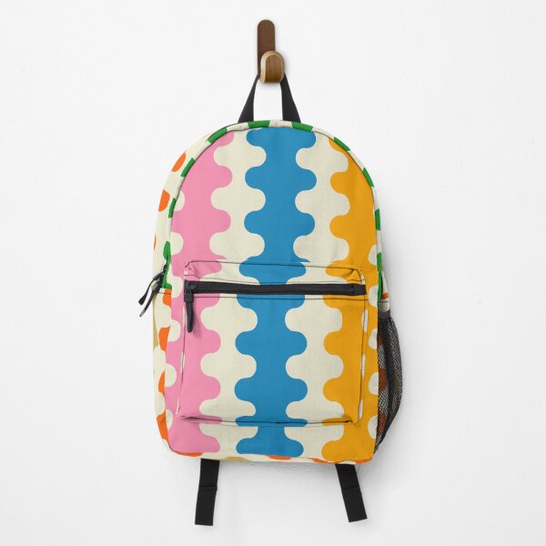 Item preview, Colorful Ogee A-Go-Go Retro Pop Abstract Multicolor Wavy Stripe Pattern designed and sold by kierkegaard.