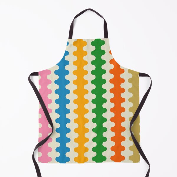 Item preview, Colorful Ogee A-Go-Go Retro Pop Abstract Multicolor Wavy Stripe Pattern designed and sold by kierkegaard.