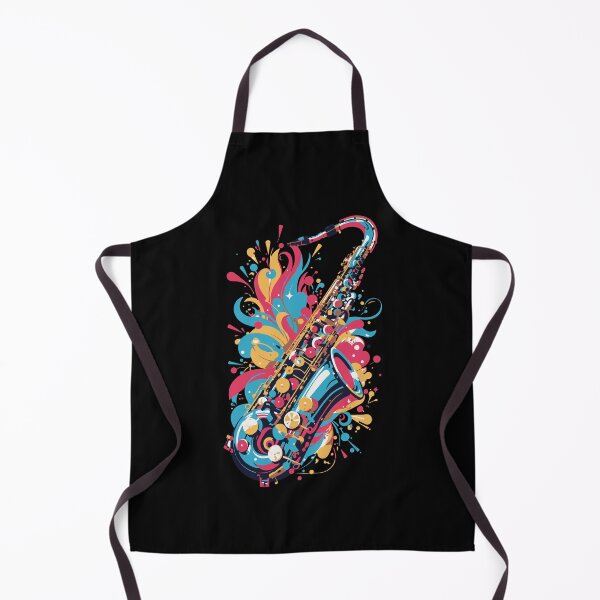 Item preview, Saxophone Player Musical Notes Jazz designed and sold by DrawHandArt.