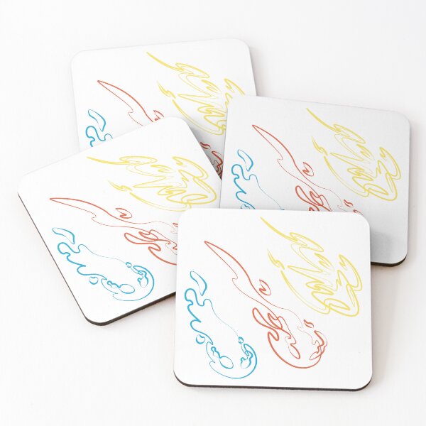 Item preview, Vibrant Elemental Spirits: Fire, Water, Lightning Abstract Art designed and sold by Carsondood.