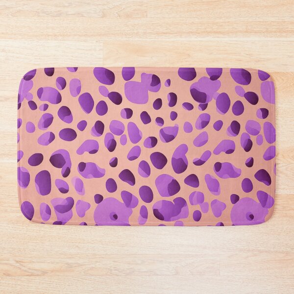 Item preview, Funky Flair: Playful Purple Leopard Print on Peach Bellini Background Pattern designed and sold by David Balzen.
