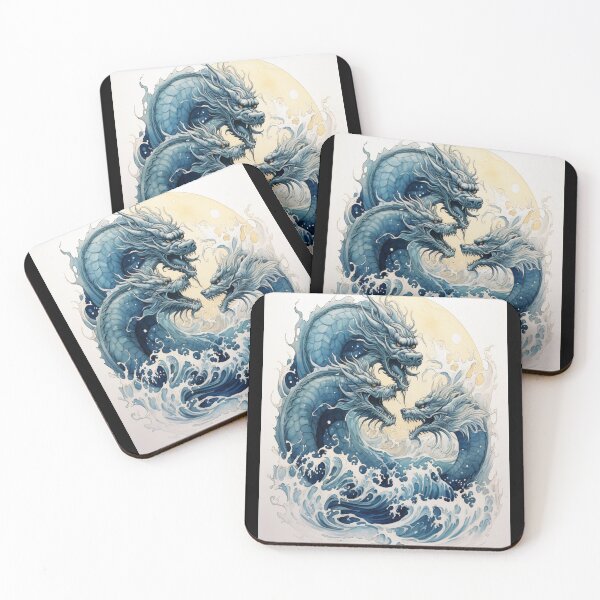 Item preview, Awesome Tri Dragon Print in Ink Style designed and sold by AtlantisApparel.