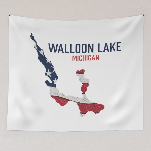 Item preview, Walloon Lake, Michigan, Flag designed and sold by SwiftSlothMedia.