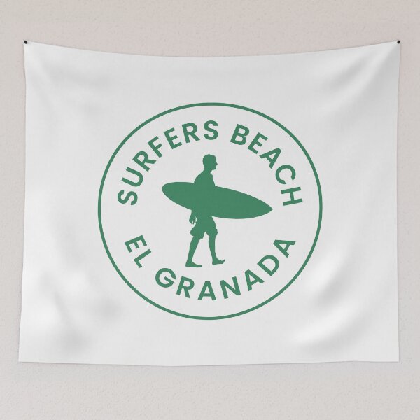 Item preview, Surfers Beach El Granada Half Moon Bay California designed and sold by HalfMoonBayShop.