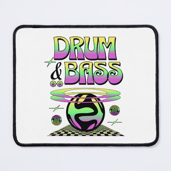 Item preview, DRUM AND BASS  - Y2K Halo (yellow/green/purple)  designed and sold by Discothreadz.
