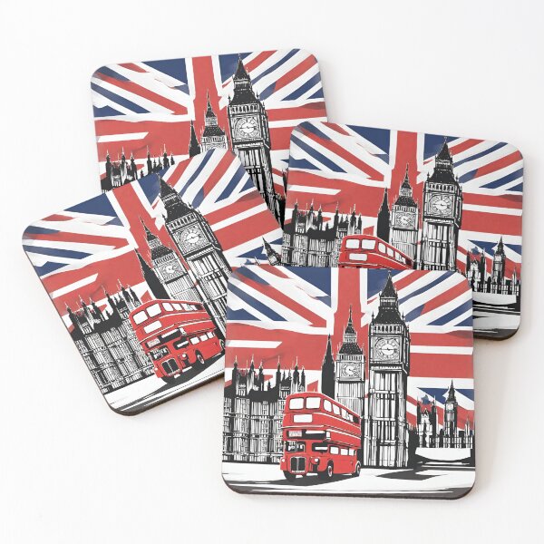 Item preview, Big Ben Red Bus with United Kingdom Flag designed and sold by omg-designs.