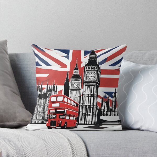 Item preview, Big Ben Red Bus with United Kingdom Flag designed and sold by omg-designs.