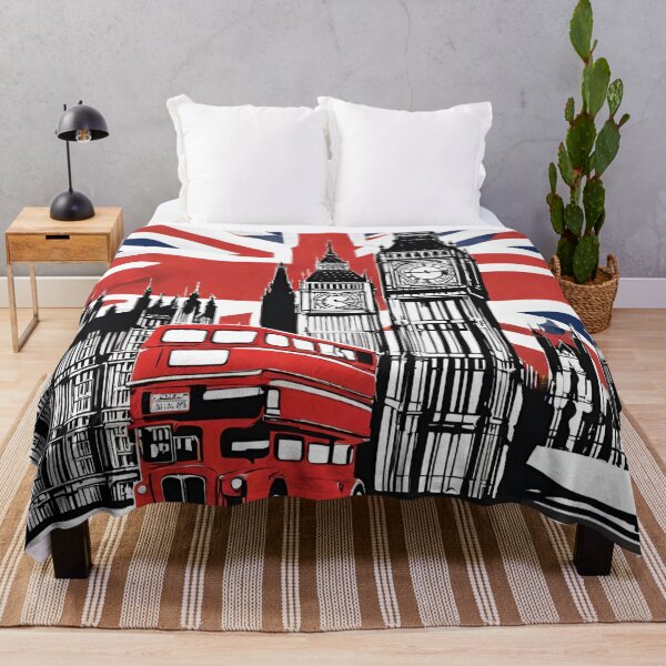 Item preview, Big Ben Red Bus with United Kingdom Flag designed and sold by omg-designs.