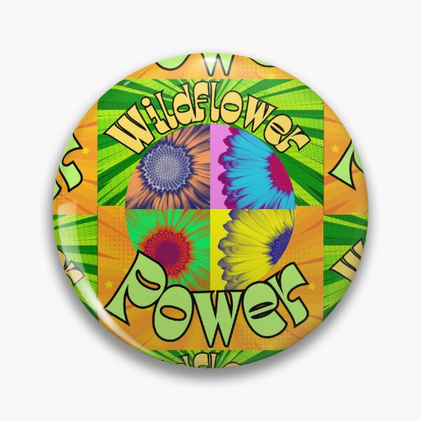 Item preview, Diseño de color neón del arte pop de los años 60 de Wildflower Power designed and sold by EarthArtDesigns.