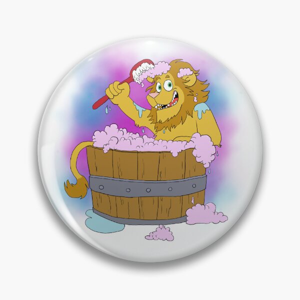 Aperçu de l'œuvre Rub-a-Dub Lion dans une baignoire créée et vendue par sabotagemost.