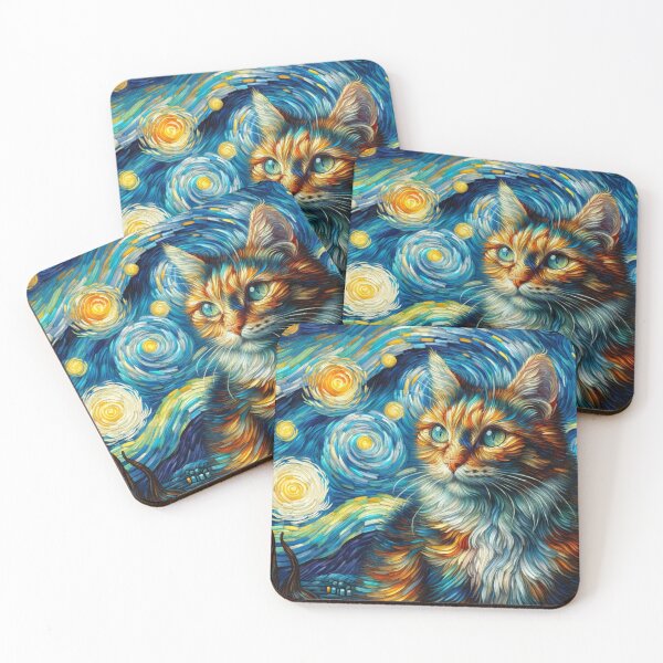 Item preview, Starry Feline Whirl designed and sold by Shams-Studio.