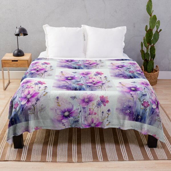 Item preview, Abstract Purple Wildflowers designed and sold by KingExpressions.