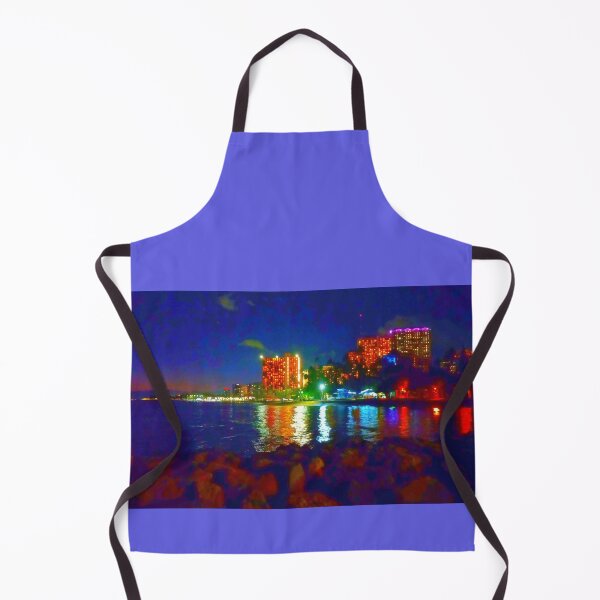 Item preview, Hale Koa beach front at night from the fort jetty designed and sold by R-F-B.