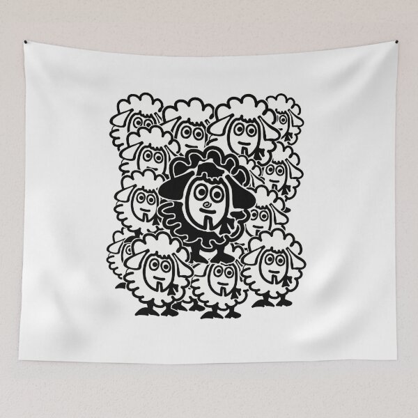 Item preview, Many sheep - flock of sheep designed and sold by vibeno1.