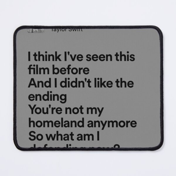 Item preview, taylor swift exile lyrics designed and sold by surehan.