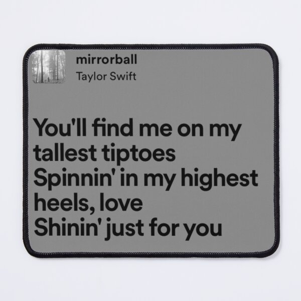 Item preview, taylor swift mirrorball lyrics designed and sold by surehan.