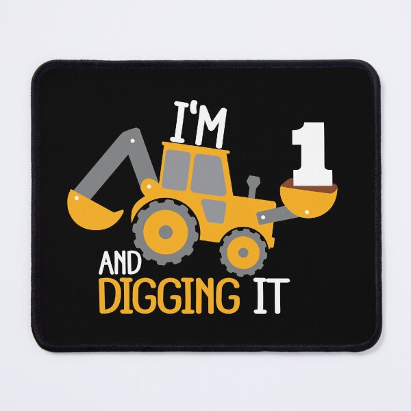 Item preview, Construction Birthday Digging It: 1st Birthday on Black designed and sold by sweetbelle.