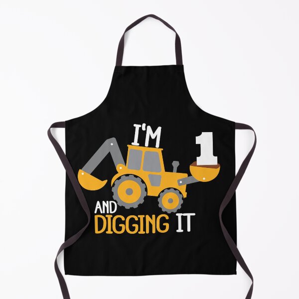 Item preview, Construction Birthday Digging It: 1st Birthday on Black designed and sold by sweetbelle.