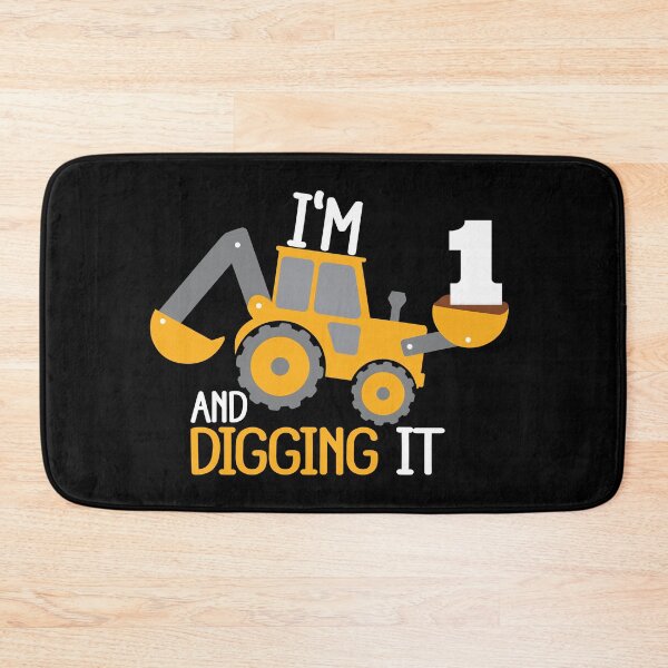 Item preview, Construction Birthday Digging It: 1st Birthday on Black designed and sold by sweetbelle.