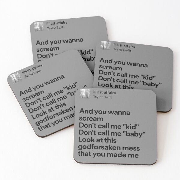 Item preview, taylor swift illicit affairs lyrics designed and sold by surehan.