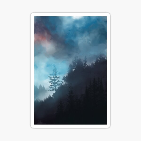 Item preview, Misty sunset landscape designed and sold by Funsize-Art.