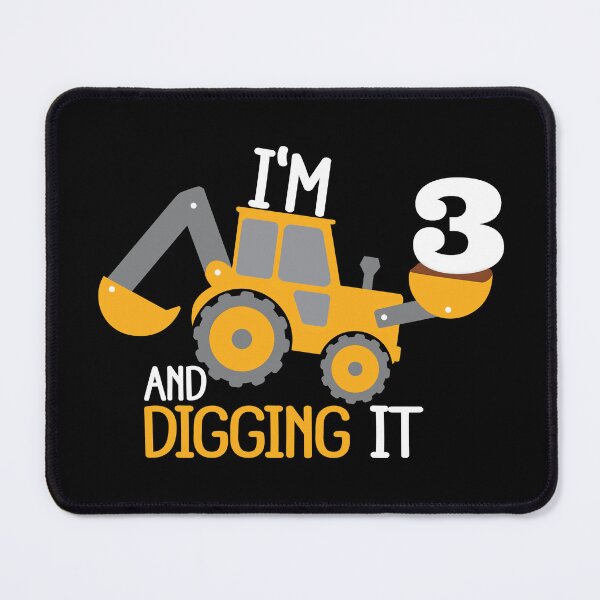Item preview, Construction Birthday Digging It: 3rd Birthday on Black designed and sold by sweetbelle.