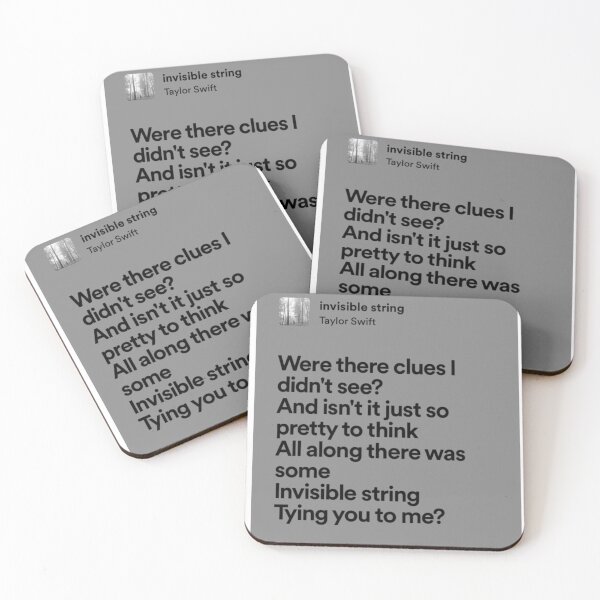 Item preview, taylor swift invisible string lyrics designed and sold by surehan.