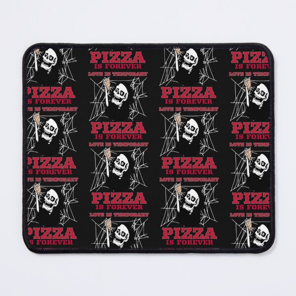 Item preview, Funny Love is temporary; pizza is forever. Skeleton eating pizza  designed and sold by NeaftyFinds.