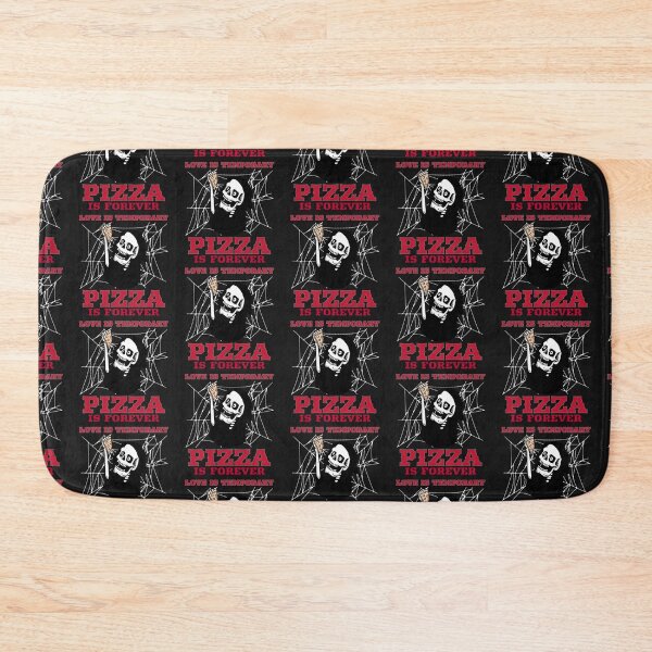 Item preview, Funny Love is temporary; pizza is forever. Skeleton eating pizza  designed and sold by NeaftyFinds.