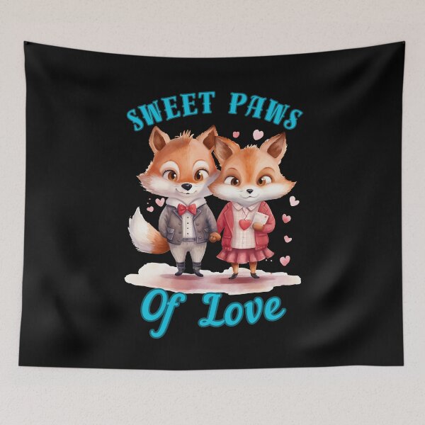 Item preview, Sweet Paws of Love. vintage fox designed and sold by FoxVibes.