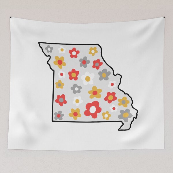 Item preview, Kansas City Missouri Boho Floral Outline Red Yellow designed and sold by RBCreationsinMI.