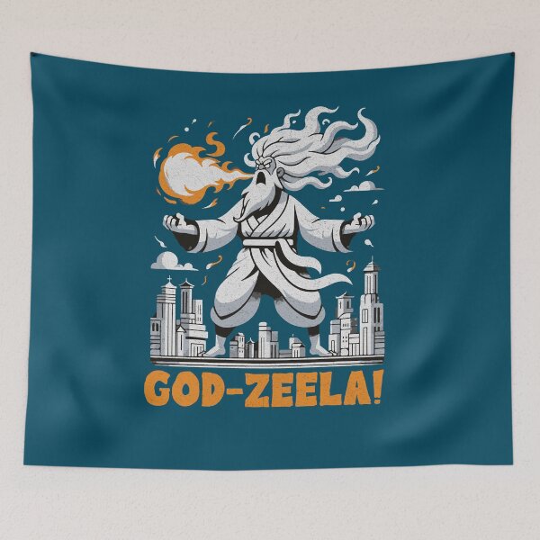 Item preview, Divine Fury - GOD-ZEELA's Rampage designed and sold by Sir Meow Meow.