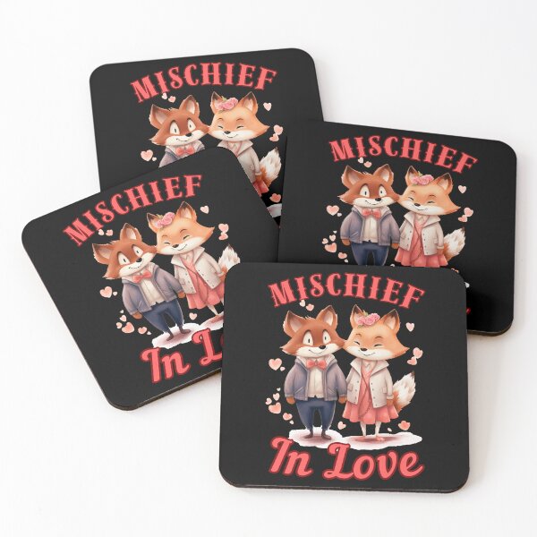 Item preview, Mischief in Love. retro fox designed and sold by FoxVibes.