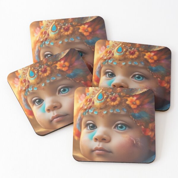 Item preview, Mystical Child with Floral Crown designed and sold by TchelArt.