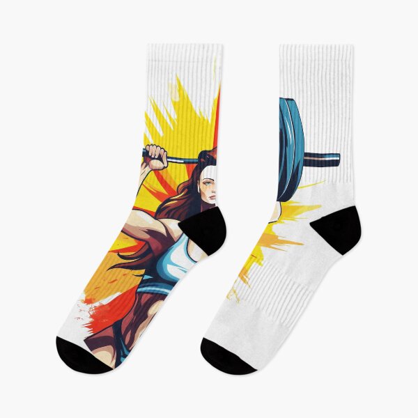 Item preview, beautiful athlete woman lifting weights designed and sold by javierparra.