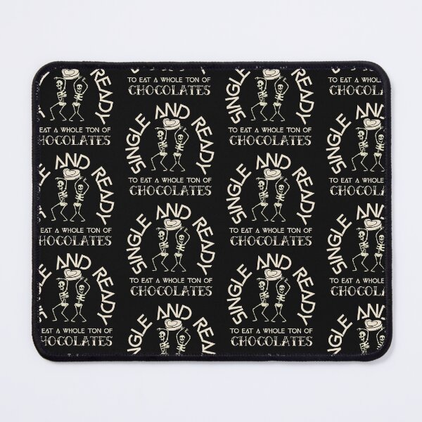 Item preview, Cute Single and ready to eat a whole box of chocolates skeletons dancing and heart design designed and sold by NeaftyFinds.