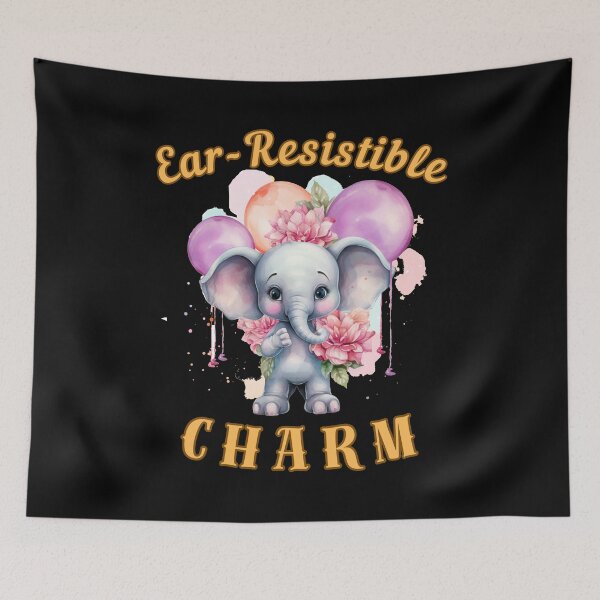 Item preview, Ear-Resistible Charm. elephant lover designed and sold by ElephantVibes.