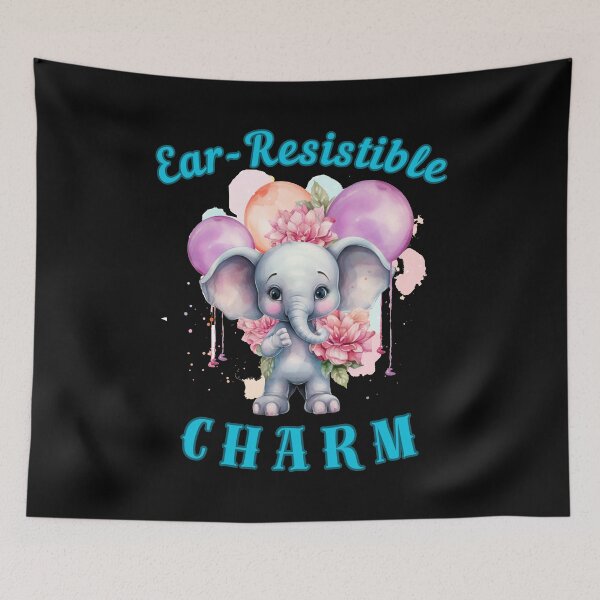 Item preview, Ear-Resistible Charm. funny elephant designed and sold by ElephantVibes.