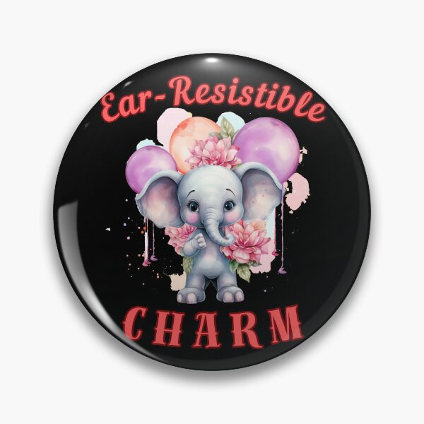 Item preview, Ear-Resistible Charm. colorful elephant designed and sold by ElephantVibes.