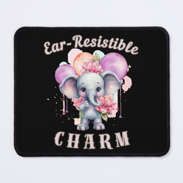 Item preview, Ear-Resistible Charm. elephant face designed and sold by ElephantVibes.